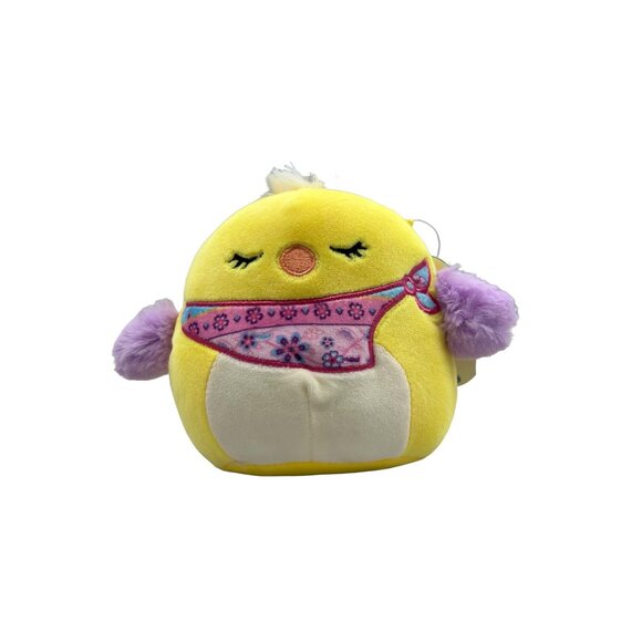 Squishmallow Aimee the 5" Chick with Floral Bandana Plush Stuffed Farm Animal - Picture 1 of 5